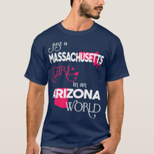Camiseta Apenas uma garota de Massachusetts em um mundo de