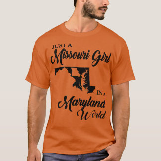 Camiseta Apenas Uma Garota Do Missouri Em Um Mundo De Maryl