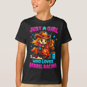Camiseta Apenas Uma Garota Que Ama A Corrida De Barril Corr