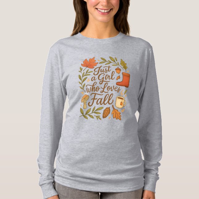 Camiseta Apenas uma garota que ama a queda (Frente)