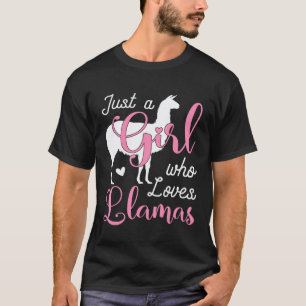 Camiseta Apenas Uma Garota Que Ama Amantes De Lhamas Para G