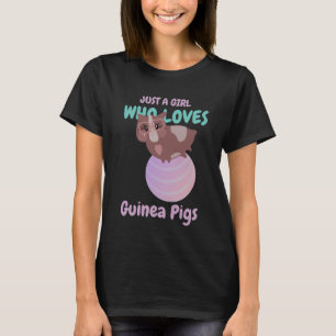 Camiseta Apenas uma garota que ama animais porquinhos-da-ín