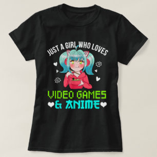 Camiseta Apenas uma Garota que Ama Anime e Jogos