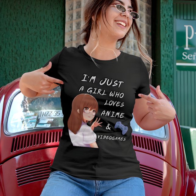 Camiseta Apenas uma garota que ama anime e videogame o Japã (Criador carregado)