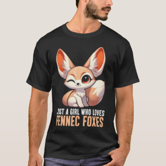 Camiseta Apenas Uma Garota Que Ama Arte de Raposas Fennec