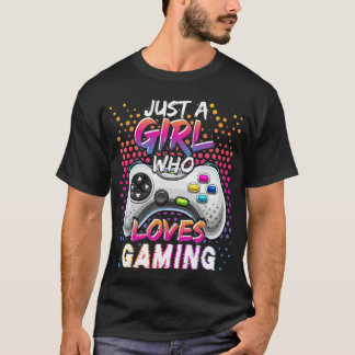 Camiseta Apenas uma garota que ama arte de videogame de ani