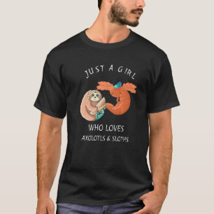 Camiseta Apenas uma garota que ama Axolotls e lágrimas, Cut