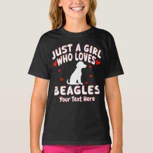 Camiseta Apenas Uma Garota Que Ama Beagles Personalizado