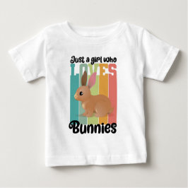 Camiseta Apenas uma garota que ama Bunnies Páscoa Coelhinha