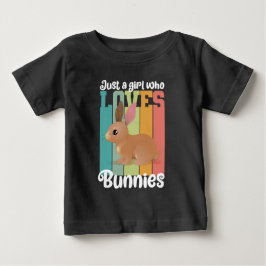 Camiseta Apenas uma garota que ama Bunnies Páscoa Coelhinha