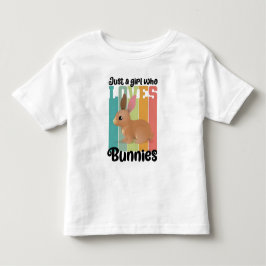 Camiseta Apenas uma garota que ama Bunnies Páscoa Coelhinha