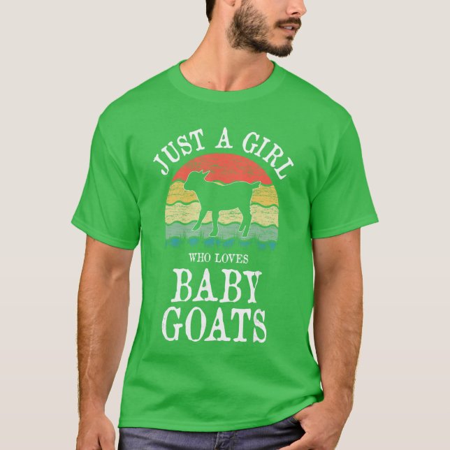 Camiseta Apenas Uma Garota Que Ama Cabritos Bebês presente  (Frente)