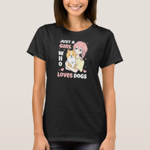 Camiseta Apenas Uma Garota Que Ama Cachorros Roupa & App Co