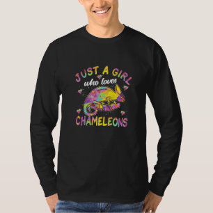 Camiseta Apenas Uma Garota Que Ama Camaleões