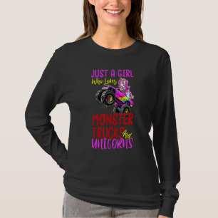 Camiseta Apenas Uma Garota Que Ama Caminhões Monstros E Uni