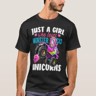 Camiseta Apenas Uma Garota Que Ama Caminhões Monstros E Uni