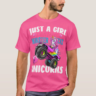 Camiseta Apenas Uma Garota Que Ama Caminhões Monstros E Uni
