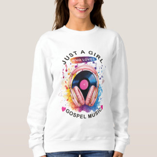 Camiseta Apenas uma garota que ama camisola de música gospe