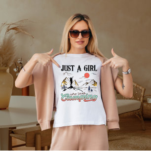 Camiseta Apenas uma garota que ama camping