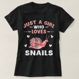 Camiseta Apenas uma Garota que Ama Caracóis Arte
