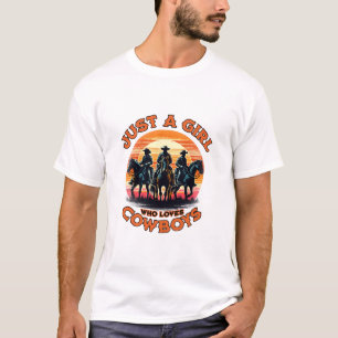 Camiseta Apenas uma garota que ama caubóis