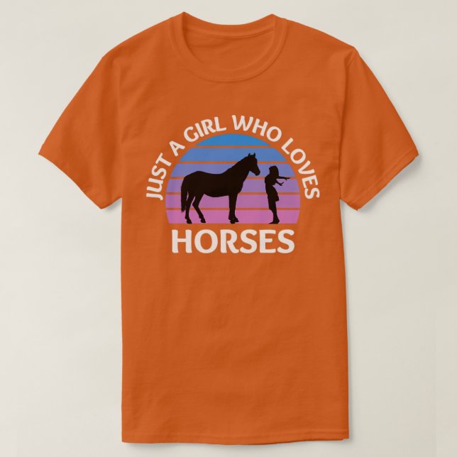 Camiseta Apenas uma garota que ama cavalos (Frente do Design)