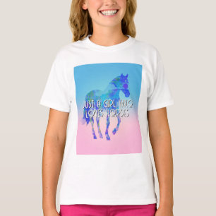 Camiseta Apenas uma garota que ama cavalos