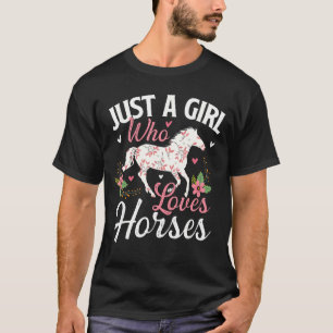 Camiseta Apenas Uma Garota Que Ama Cavalos - Amante De Cava