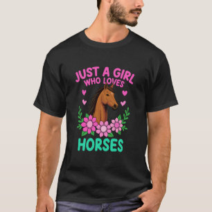 Camiseta Apenas uma Garota que Ama Cavalos Vaqueira do Sul