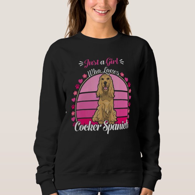 Camiseta Apenas Uma Garota Que Ama Cocker Spaniel Cachorro  (Frente)