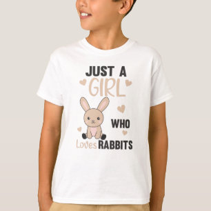 Camiseta Apenas uma garota que ama coelhos - Coelho Doce