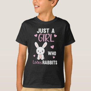 Camiseta Apenas uma garota que ama coelhos - Coelho Doce
