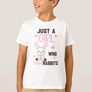 Camiseta Apenas uma garota que ama coelhos - Coelho Doce