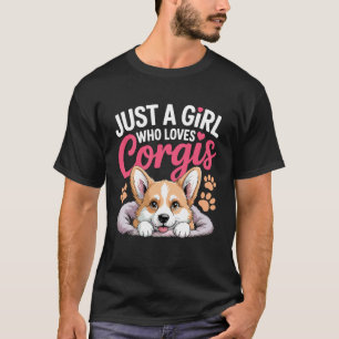 Camiseta Apenas uma Garota que Ama Corgis Presentes de Aman