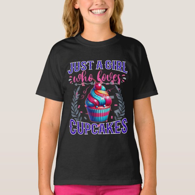 Camiseta apenas uma garota que ama cupcakes (Frente)