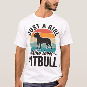 Camiseta Apenas uma garota que ama design de cachorro vinta