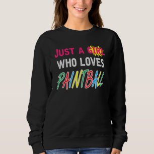 Camiseta Apenas Uma Garota Que Ama Dizendo Paintballer De P