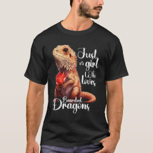Camiseta Apenas uma garota que ama Dragão Cute Carroçado Dr