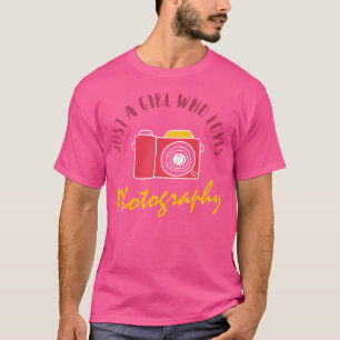 Camiseta Apenas Uma Garota Que Ama Fotografia Fotorafia Fo