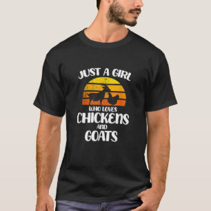 Camiseta Apenas uma garota que ama galinhas cabras Piggmy G