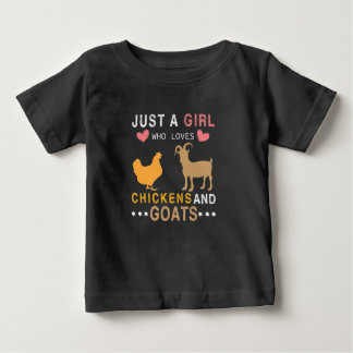 Camiseta apenas uma garota que ama galinhas e cabras