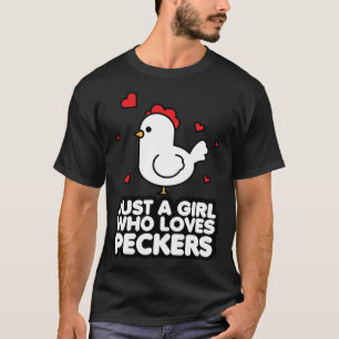 Camiseta Apenas Uma Garota Que Ama Galos   Mulheres de Fran