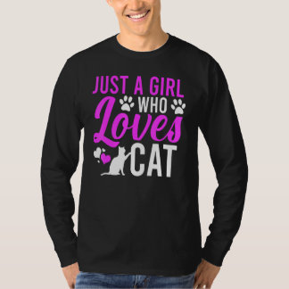 Camiseta Apenas Uma Garota Que Ama Gatos
