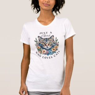 Camiseta Apenas uma garota que ama gatos