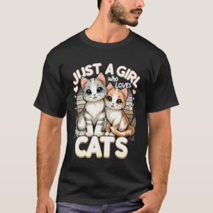 Camiseta Apenas Uma Garota Que Ama Gatos
