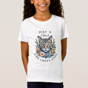 Camiseta Apenas uma garota que ama gatos  