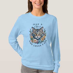 Camiseta Apenas uma garota que ama gatos  
