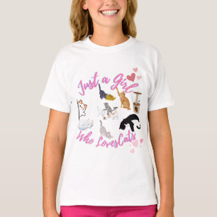 Camiseta Apenas uma garota que ama gatos
