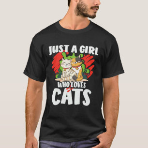 Camiseta Apenas Uma Garota Que Ama Gatos  1