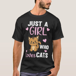 Camiseta Apenas Uma Garota Que Ama Gatos Casa De Gatos Fofo